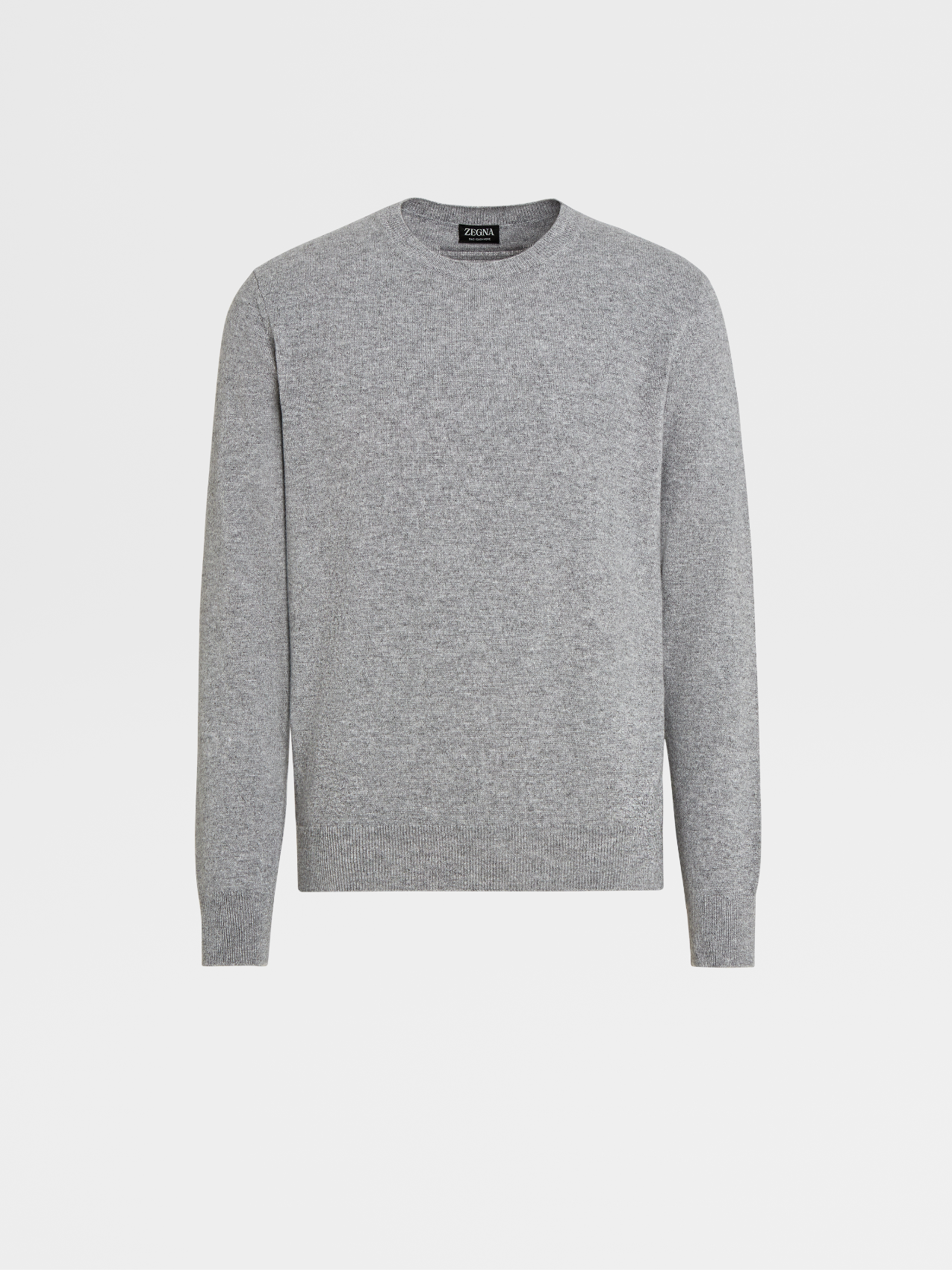 Cuello Redondo en Oasi Cashmere Gris Mixto